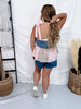 Mixed Floral Print Babydoll Top With Smocked Bodice & Tie Straps