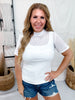 Meshed Out White Short Sleeve Top