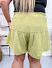 Flowy Western Range Rider Shorts In Green