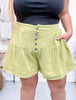 Flowy Western Range Rider Shorts In Green