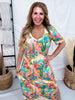 Painted Desert Short Sleeve Maxi Dress