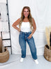 Judy Blue Petite High Waist Rigid Magic Arc Leg Jeans