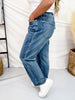 Judy Blue Petite High Waist Rigid Magic Arc Leg Jeans