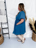 Dark Denim Elastic Waist Dress