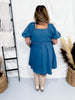 Dark Denim Elastic Waist Dress