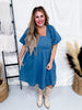 Dark Denim Elastic Waist Dress