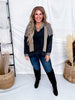 Black Long Sleeve Contrasting Top With Frayed Edge Details