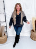 Black Long Sleeve Contrasting Top With Frayed Edge Details