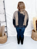 Black Long Sleeve Contrasting Top With Frayed Edge Details