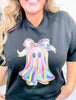 Black Rainbow Ghost Short Sleeve Graphic Tee
