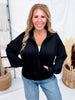 Black Mock Neck Half Zip Up Sweatshirt