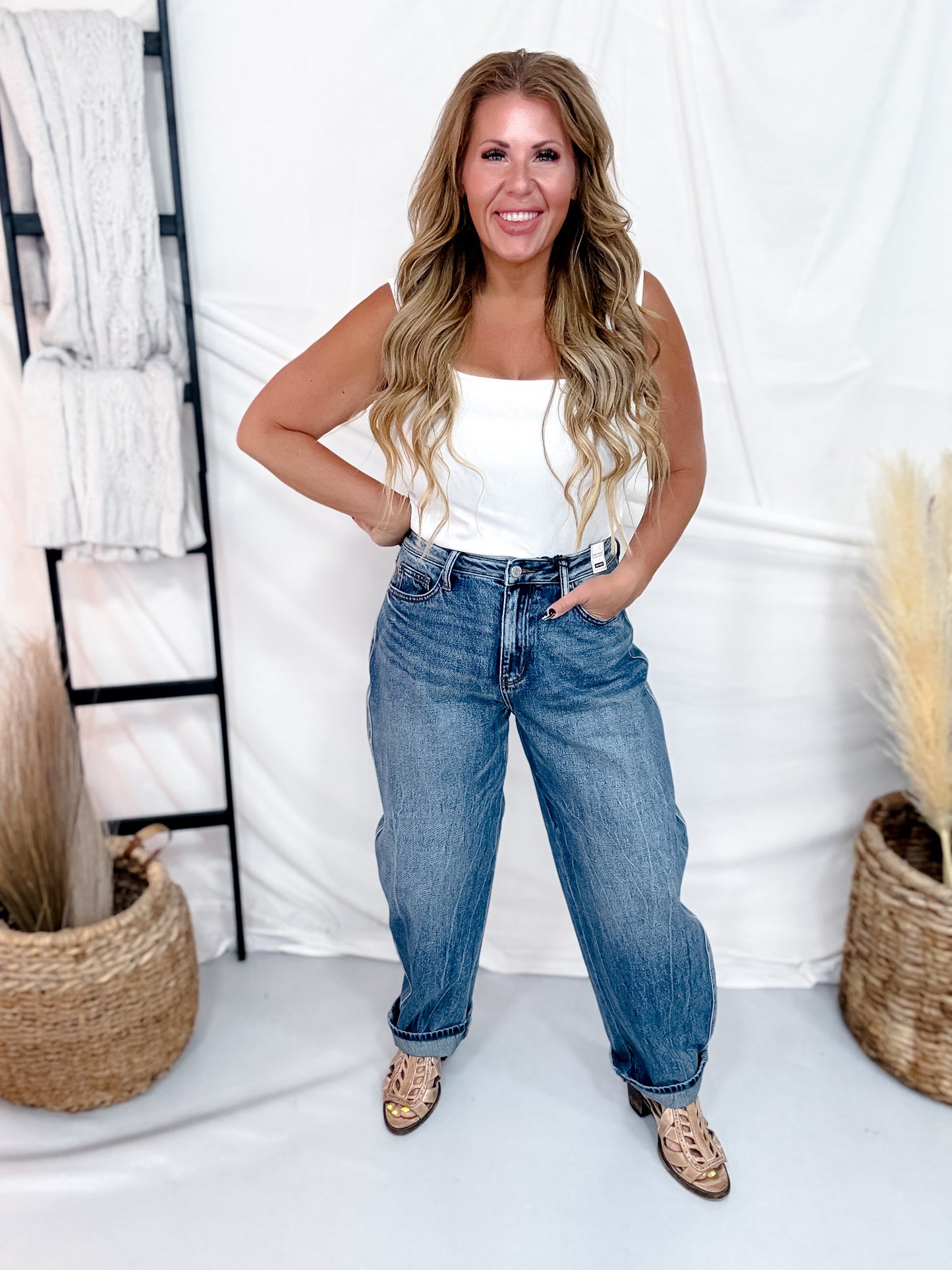 Judy Blue High Waist Rigid Magic Arc Leg Jeans