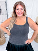 Mineral Washed Black Scoop Neck Tank Top