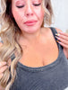 Mineral Washed Black Scoop Neck Tank Top