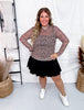 Long Sleeve Leopard Print Mesh Top