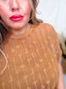 Cowtown Cutesy Saddle Brown Mesh Top
