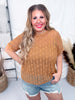 Cowtown Cutesy Saddle Brown Mesh Top