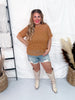 Cowtown Cutesy Saddle Brown Mesh Top