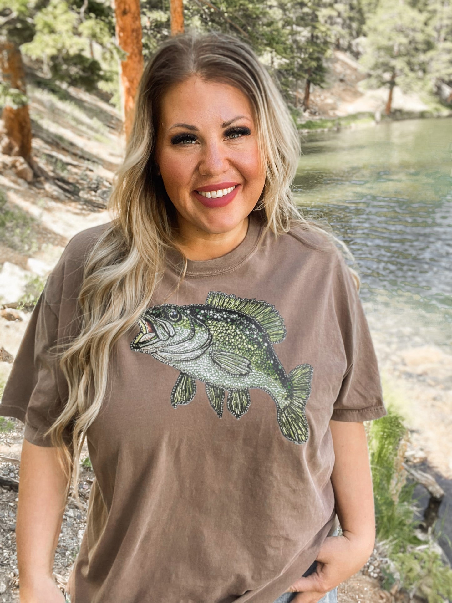 Faux Rhinestone Bass Graphic Tee