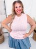 Dusty Rose Lace Tank Top W/ Built In Liner