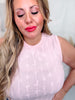 Dusty Rose Lace Tank Top W/ Built In Liner