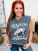 Raisin' Hell Graphic Midi Muscle Tank
