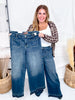 Judy Blue High-Waist Palazzo Front Patch Pocket Jeans