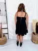 Sleeveless Black Tiered Babydoll Dress