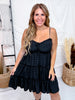Sleeveless Black Tiered Babydoll Dress