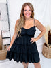 Sleeveless Black Tiered Babydoll Dress