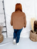 Reversible Mocha Plaid Button Down Shacket