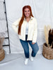 Reversible Cream & Gray Plaid Button Down Shacket