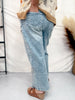 Peace Sign Patch Light Wash Straight Denim Jeans