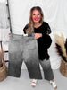 Judy Blue High Waist Gray Cropped Jeans with Embroidered Pocket Detail