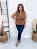 Sleeveless Zipper Front Peplum Top In Mocha