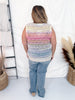 Multicolored V-Neck Knitted Tank Top