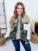 Camouflage Jacket With Lace Sleeves & Quilted Yoke