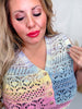 Multicolored V-Neck Knitted Tank Top
