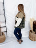 Camouflage Jacket With Lace Sleeves & Quilted Yoke