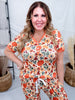 Pumpkin & Mushroom Print Short Sleeve Top & Joggers Loungewear Set