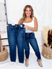 Judy Blue High Waist Tummy Control Dark Wash Skinny Jeans W/ Bandana Loop