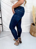 Judy Blue High Waist Tummy Control Dark Wash Skinny Jeans W/ Bandana Loop