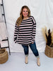 Long Sleeve Striped Ribbed Top
