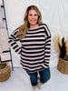 Long Sleeve Striped Ribbed Top
