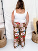 Wide Leg Cowboy Party Pants In Mocha