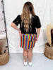 Spooky Nova Striped Denim Skirt