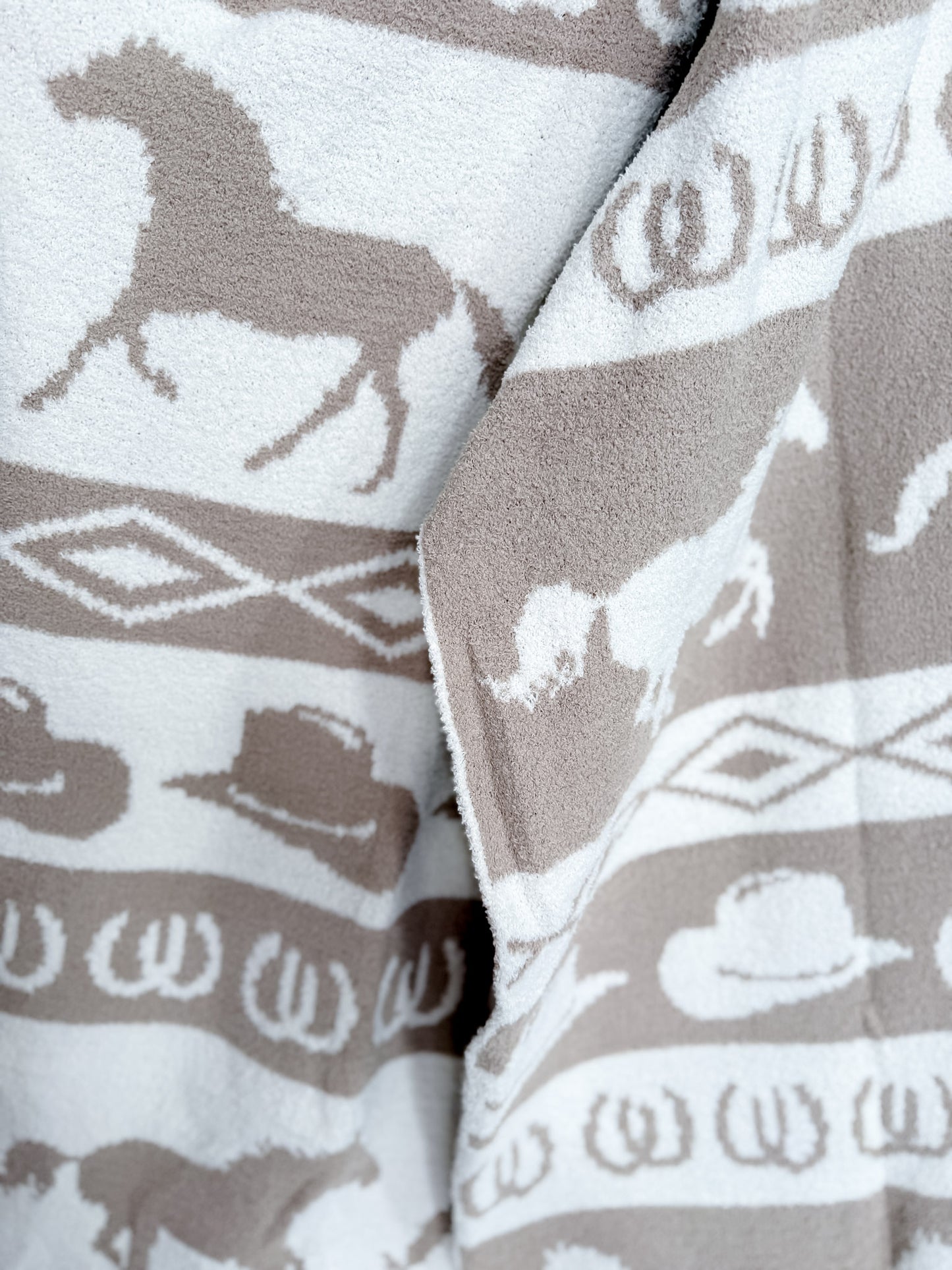 Wrangler Tan Rodeo Stretchy Throw Blanket