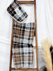 Grey & Chestnut Plaid Travel Blanket
