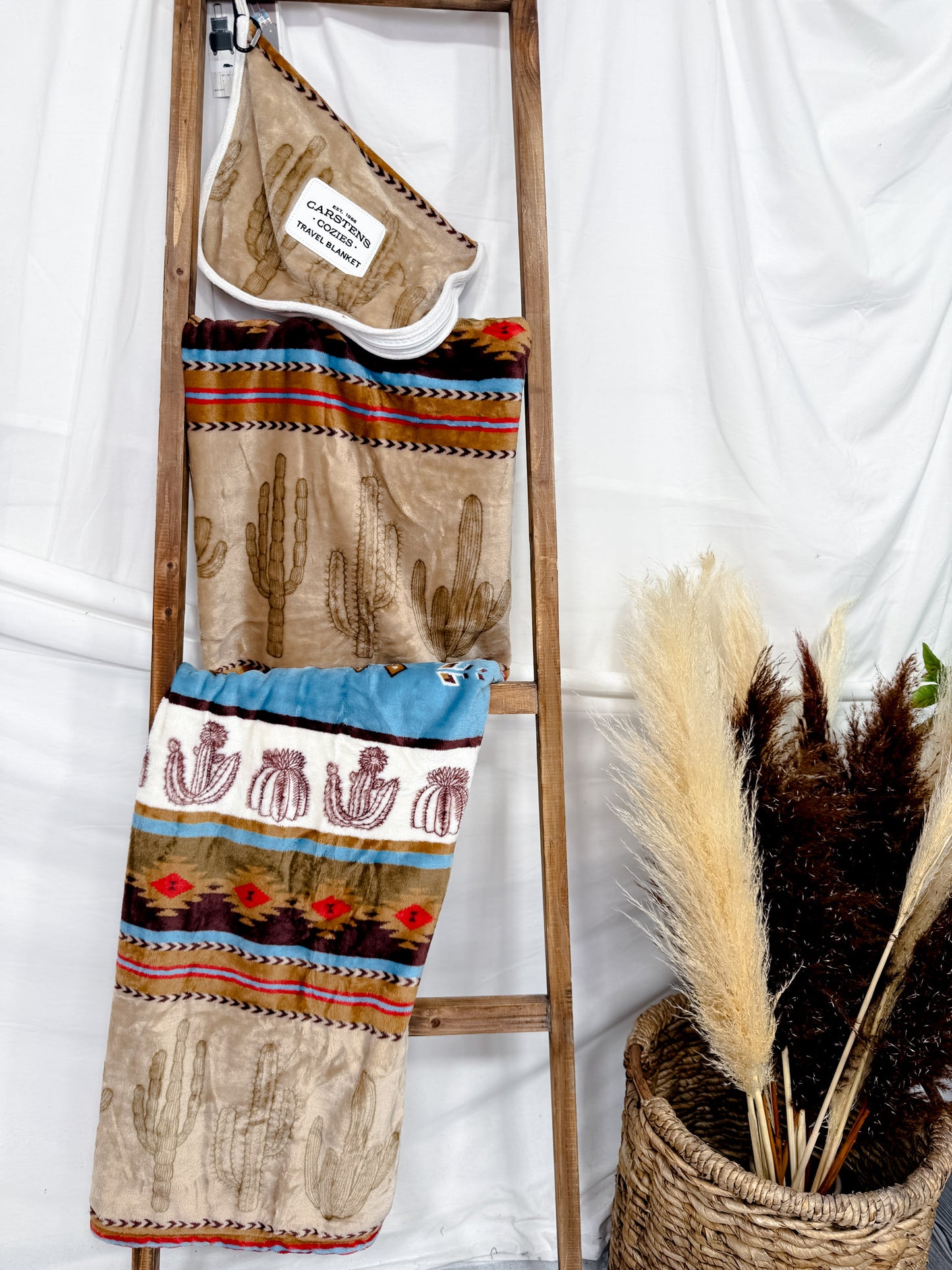 Cactus Stripe Travel Blanket