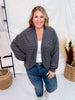 Charcoal Dolman Sleeve Cardigan